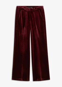 bonprix bonprix Pantalón de terciopelo suave rojo avellana Clearance