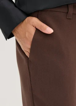 bonprix bonprix Pantalón de traje con aberturas Marrón oscuro Discount