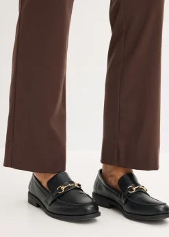 bonprix bonprix Pantalón de traje con aberturas Marrón oscuro Discount