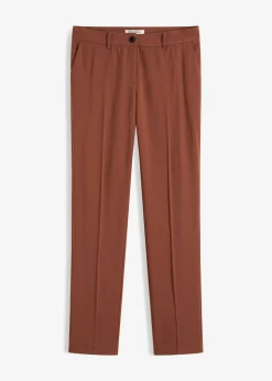 bonprix bonprix Pantalón de traje con pinzas marrón ahumado Discount