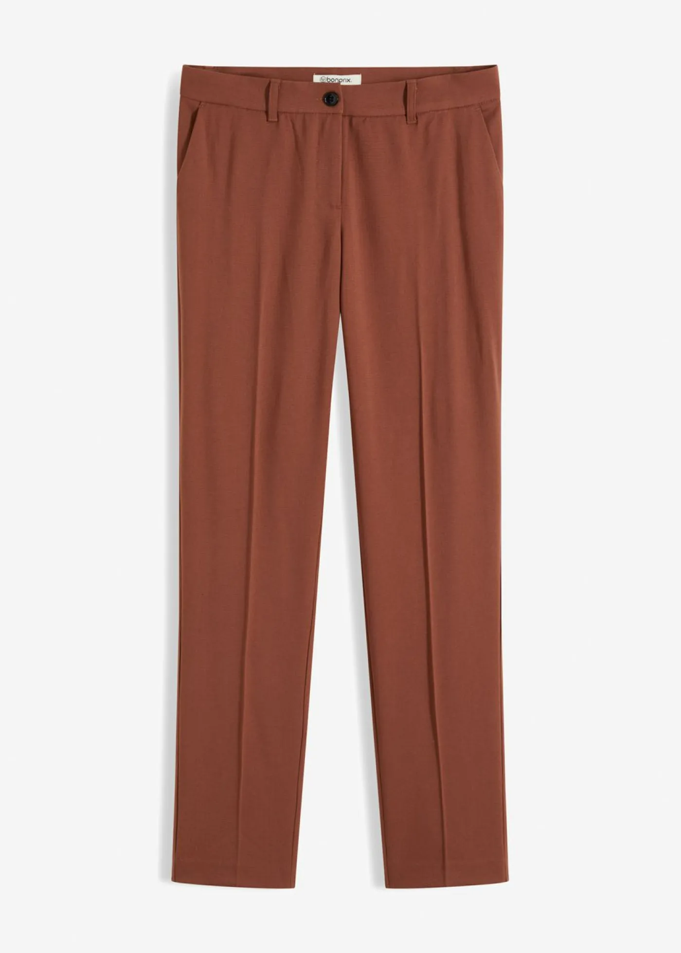 bonprix bonprix Pantalón de traje con pinzas marrón ahumado Discount