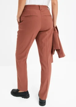 bonprix bonprix Pantalón de traje con pinzas marrón ahumado Discount