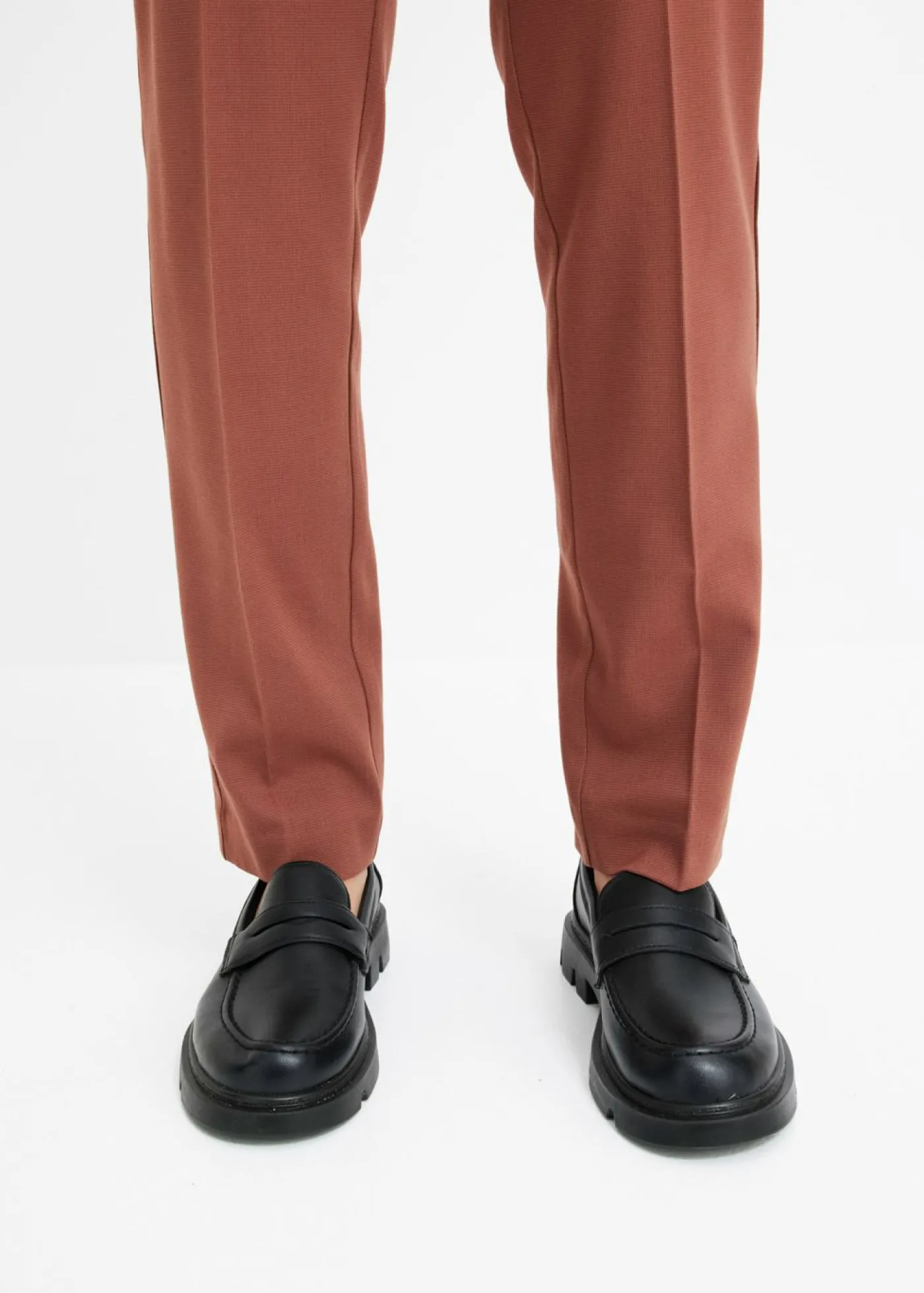 bonprix bonprix Pantalón de traje con pinzas marrón ahumado Discount
