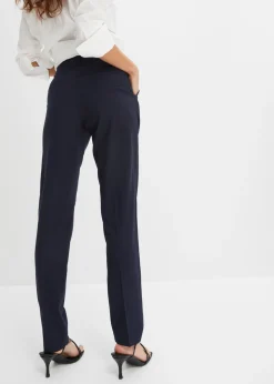 bonprix bonprix Pantalón de traje con pinzas Azul oscuro Sale