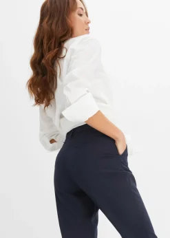 bonprix bonprix Pantalón de traje con pinzas Azul oscuro Sale