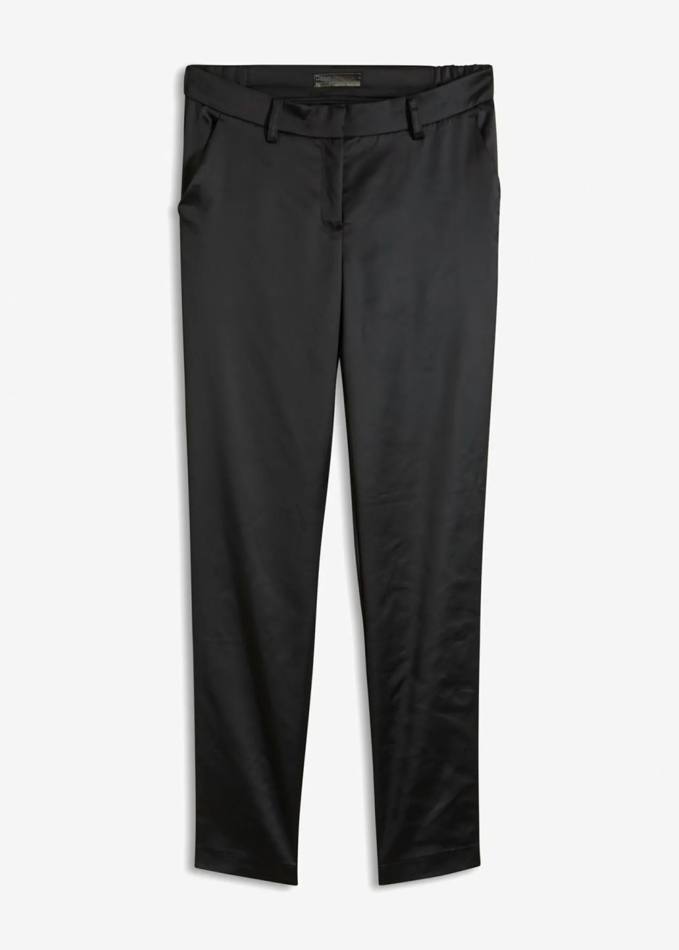 bonprix bonprix Pantalón de traje de satén fino Negro Outlet