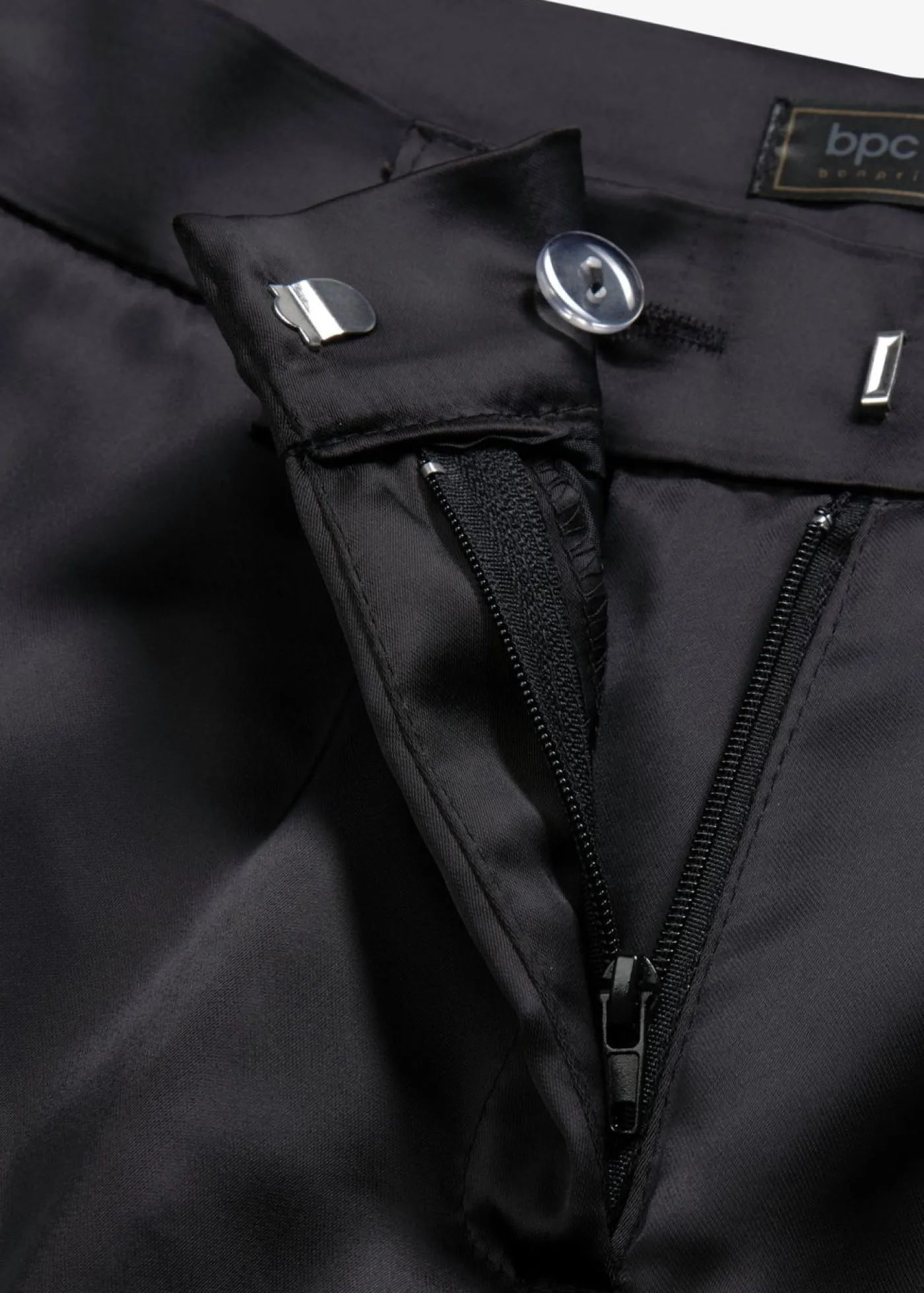 bonprix bonprix Pantalón de traje de satén fino Negro Outlet