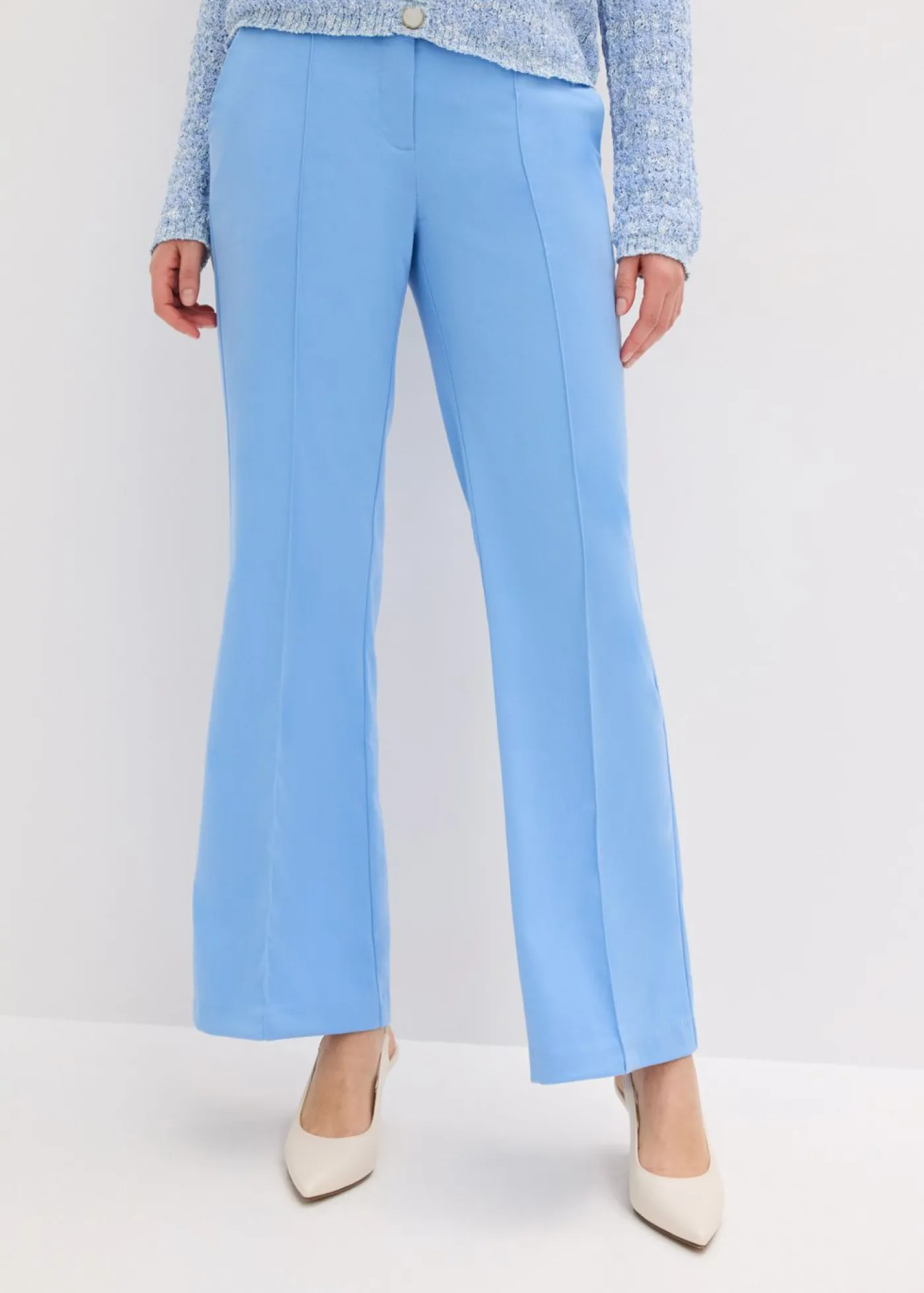 bonprix bonprix Pantalón de traje flared azul provenzal Discount