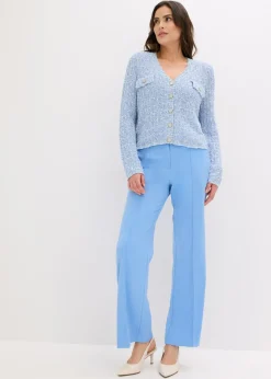 bonprix bonprix Pantalón de traje flared azul provenzal Discount