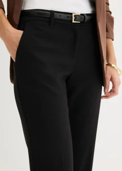 bonprix bonprix Pantalón de traje, petite Negro Discount