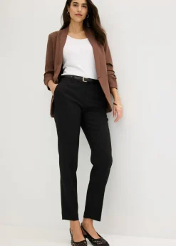 bonprix bonprix Pantalón de traje, petite Negro Discount