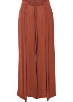 bonprix bonprix Pantalón de viscosa fluida Rojo cuarzo Discount