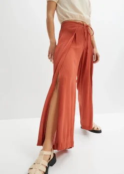 bonprix bonprix Pantalón de viscosa fluida Rojo cuarzo Discount