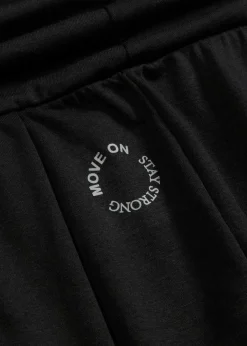 bonprix bonprix Pantalón deportivo ancho con cintura doblada Negro New