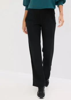 bonprix bonprix Pantalón deportivo con bolsillos y material de secado rápido Negro Clearance