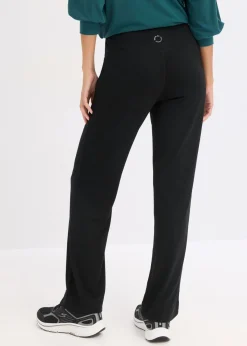 bonprix bonprix Pantalón deportivo con bolsillos y material de secado rápido Negro Clearance