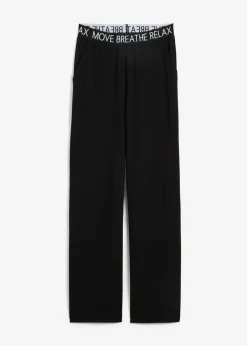 bonprix bonprix Pantalón deportivo con cintura elástica Negro Hot