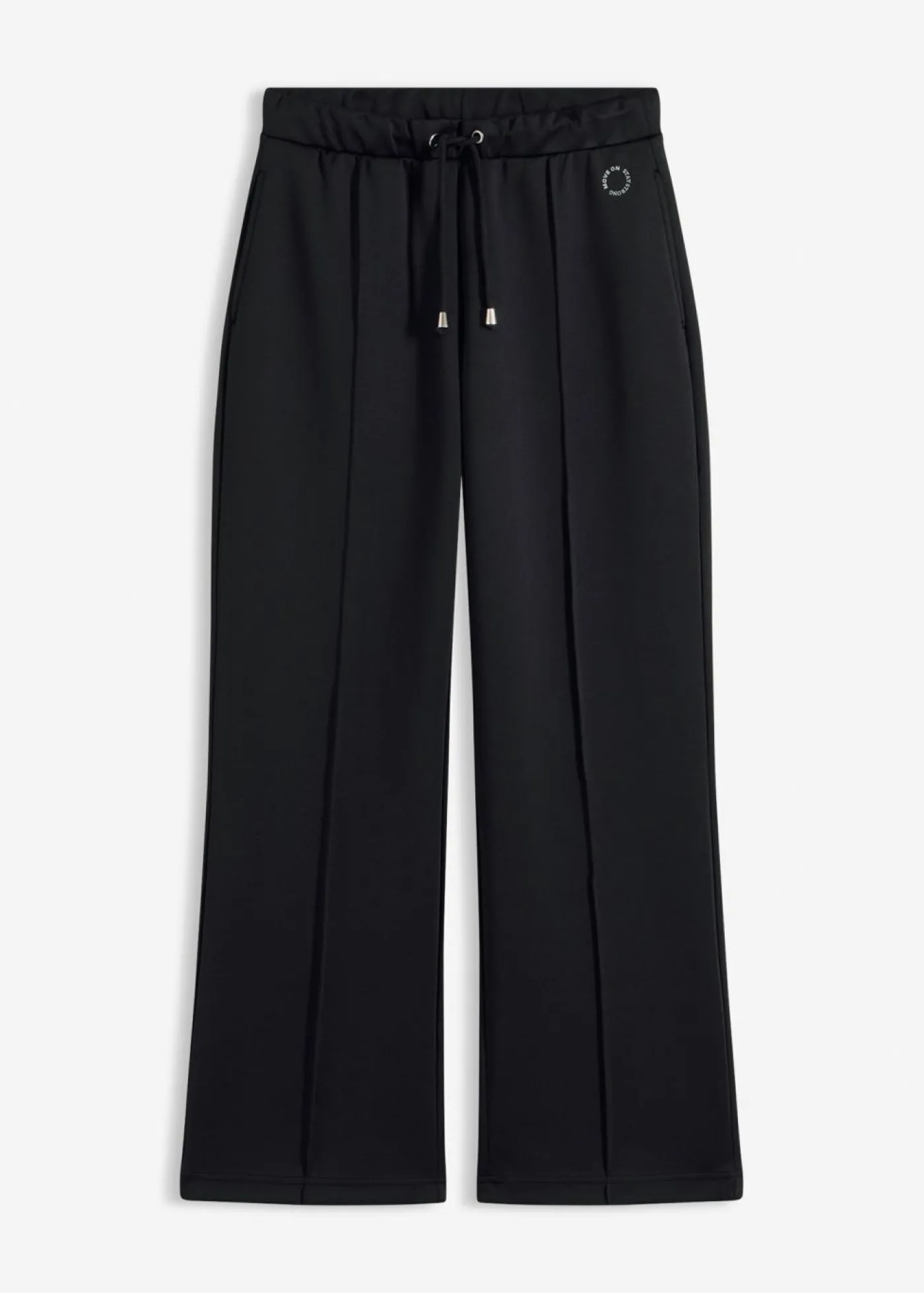 bonprix bonprix Pantalón deportivo con costuras decorativas Negro Clearance