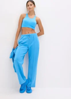bonprix bonprix Pantalón deportivo con costuras decorativas azul brillante Outlet