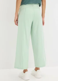 bonprix bonprix Pantalón deportivo con pernera ancha y material de secado rápido Verde pastel Best