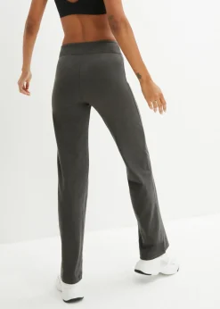 bonprix bonprix Pantalón deportivo de algodón, bootcut (2 unidades) Antracita jaspeado+negro Best