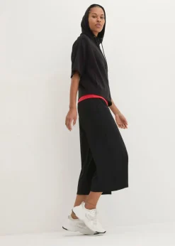 bonprix bonprix Pantalón deportivo hasta la pantorrilla de material de secado rápido Negro Sale