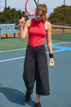 bonprix bonprix Pantalón deportivo hasta la pantorrilla de material de secado rápido Negro Sale