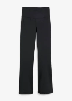 bonprix bonprix Pantalón deportivo moldeador con bolsillo y corte acampanado Negro New