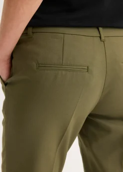 bonprix bonprix Pantalón ejecutivo de largo capri Verde oliva oscuro Outlet