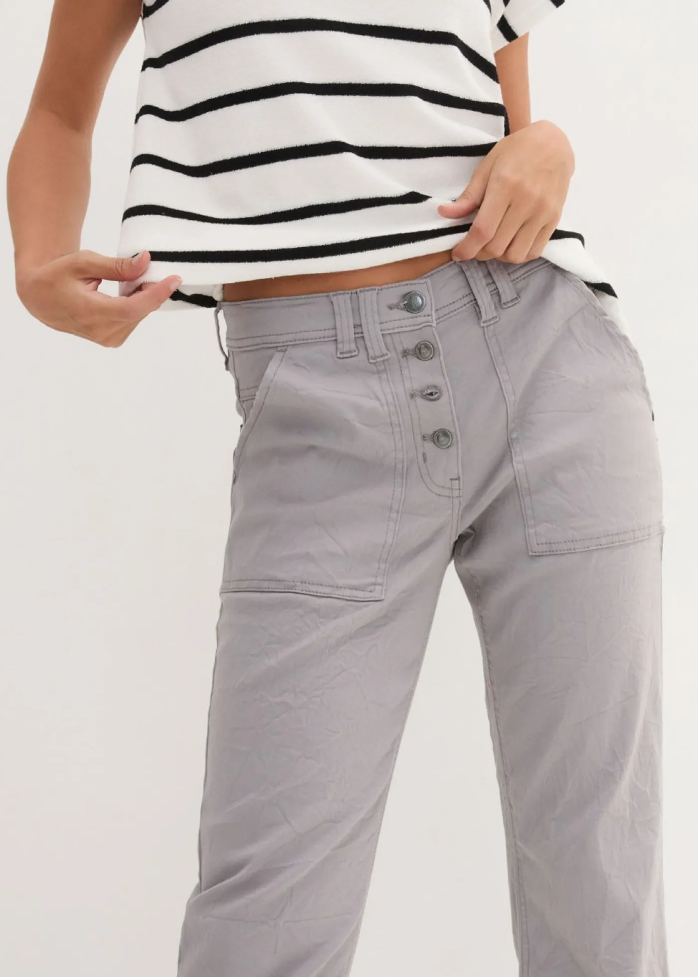 bonprix bonprix Pantalón elástico Gris Online