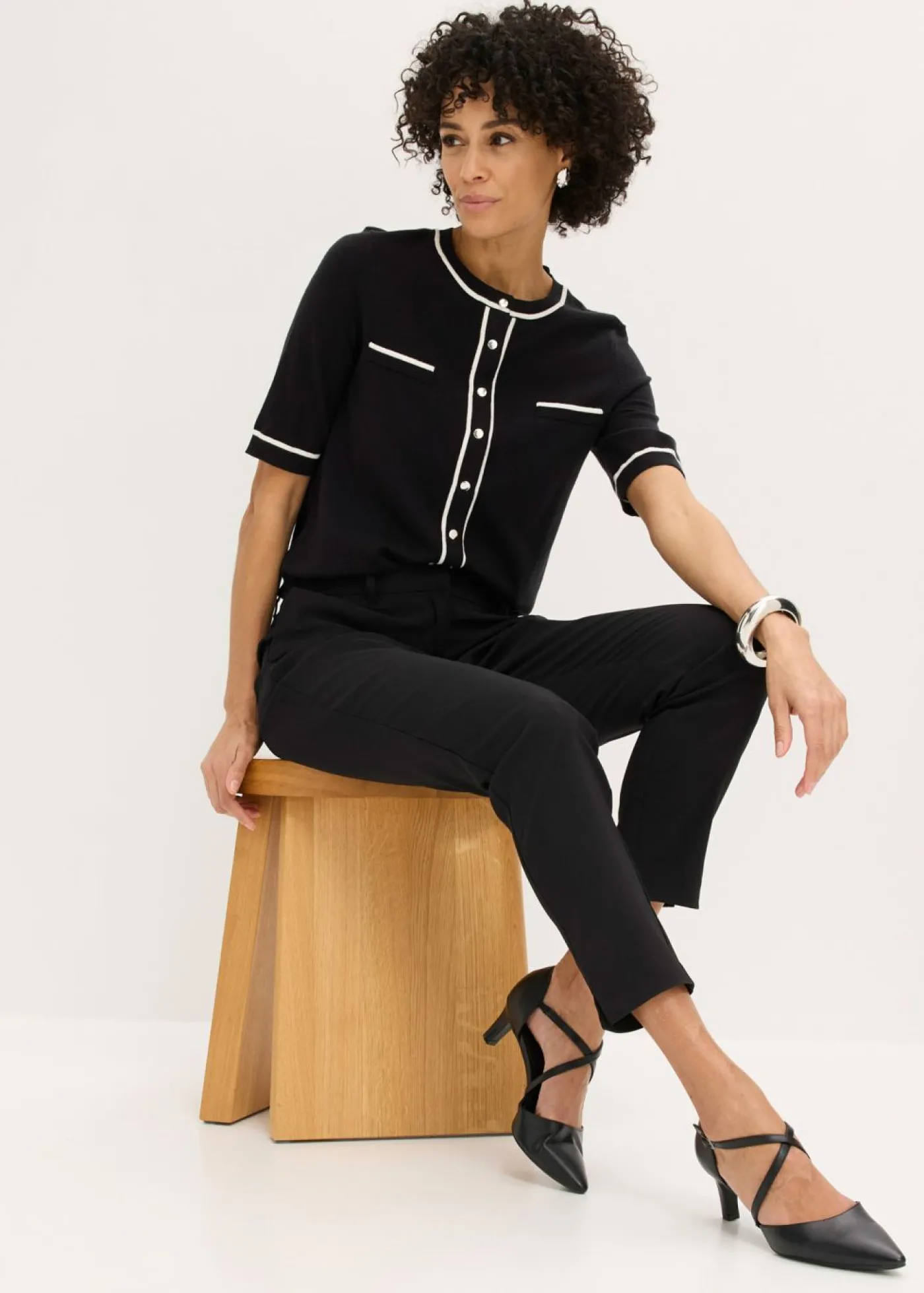 bonprix bonprix Pantalón elástico Negro Best