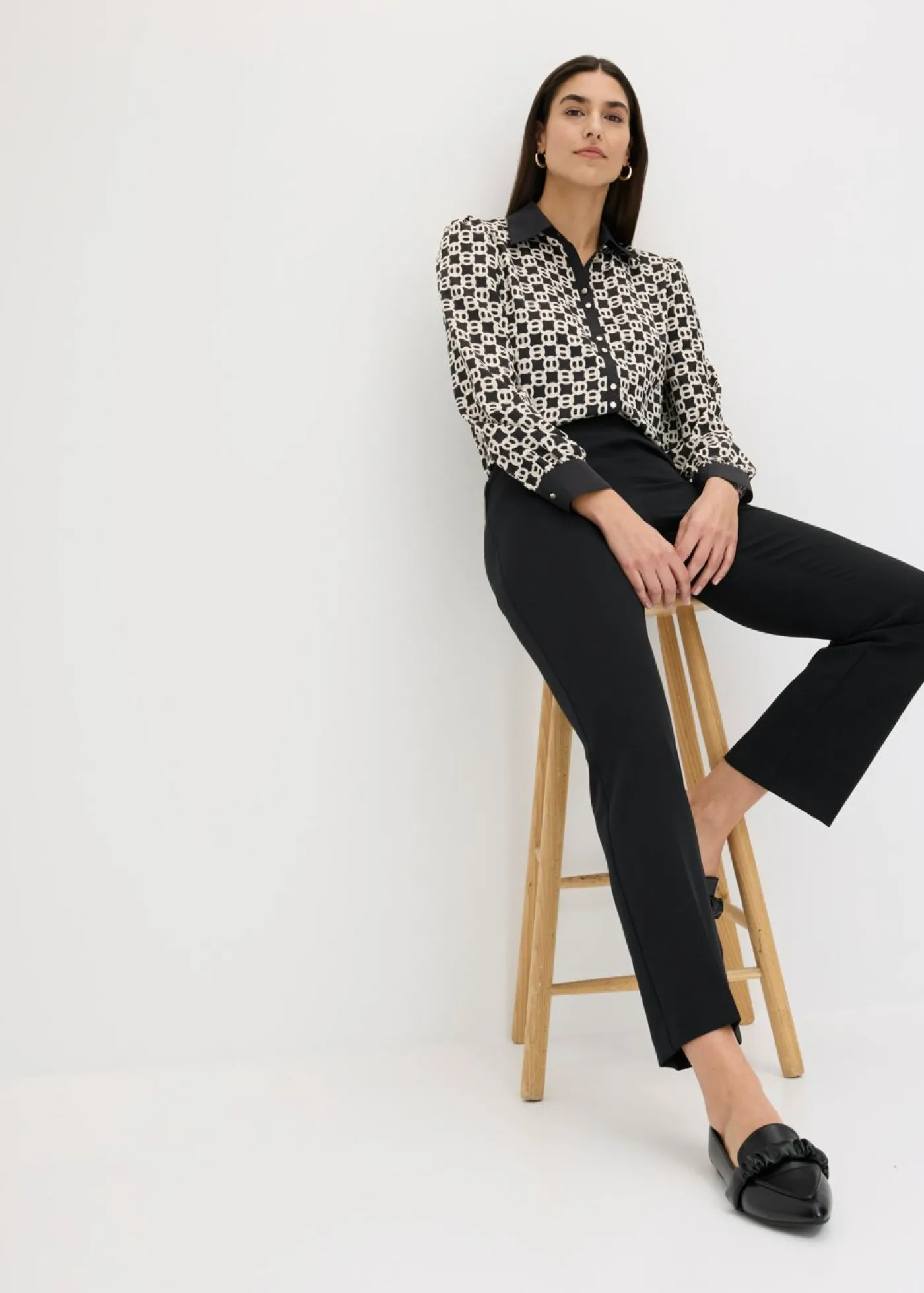 bonprix bonprix Pantalón elástico Negro