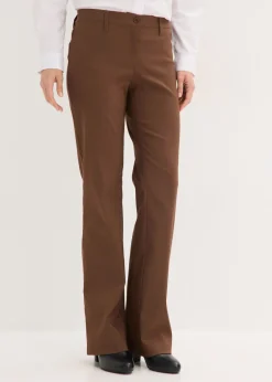 bonprix bonprix Pantalón elástico, bootcut marrón Online