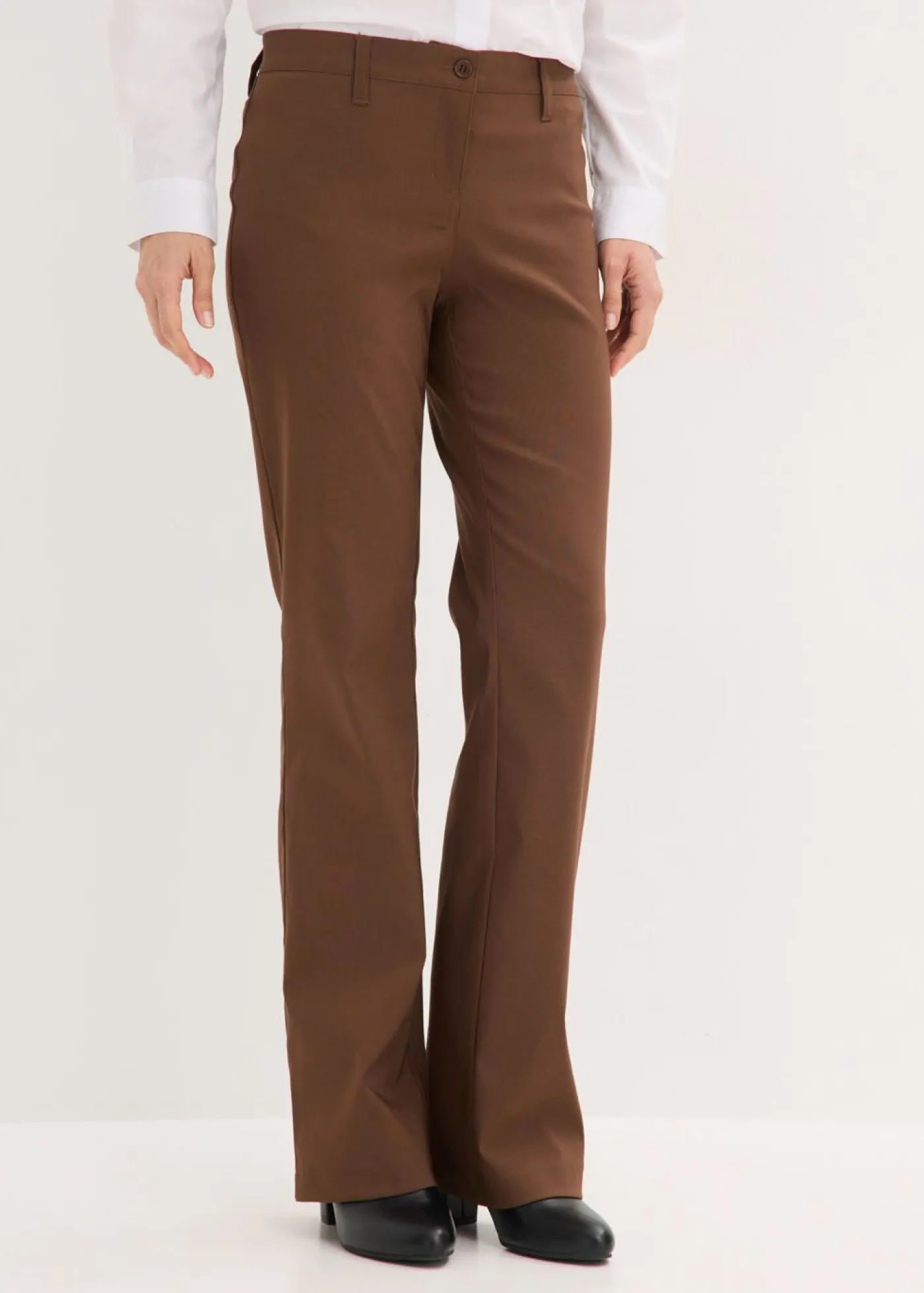 bonprix bonprix Pantalón elástico, bootcut marrón New