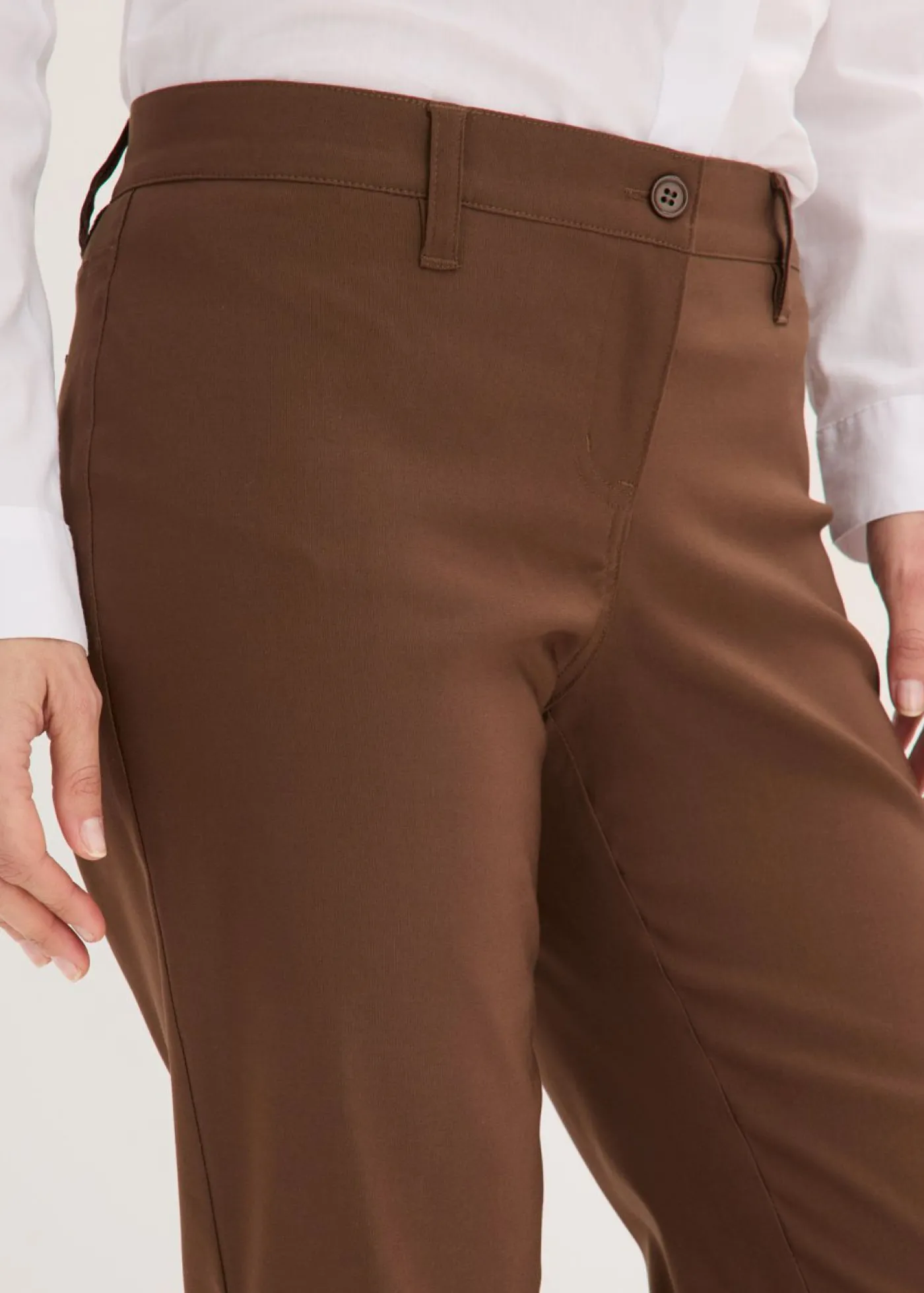 bonprix bonprix Pantalón elástico, bootcut marrón New
