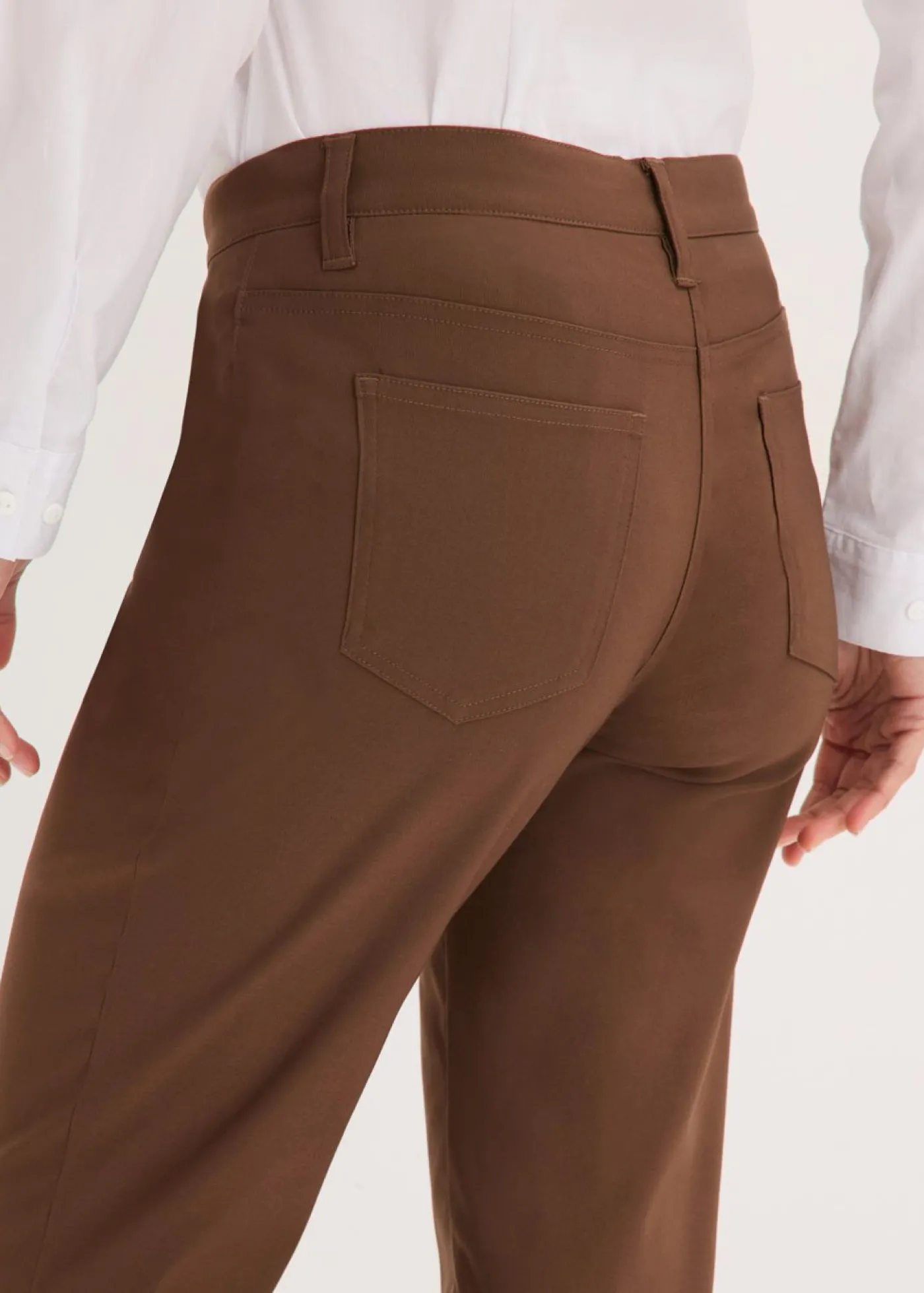 bonprix bonprix Pantalón elástico, bootcut marrón New