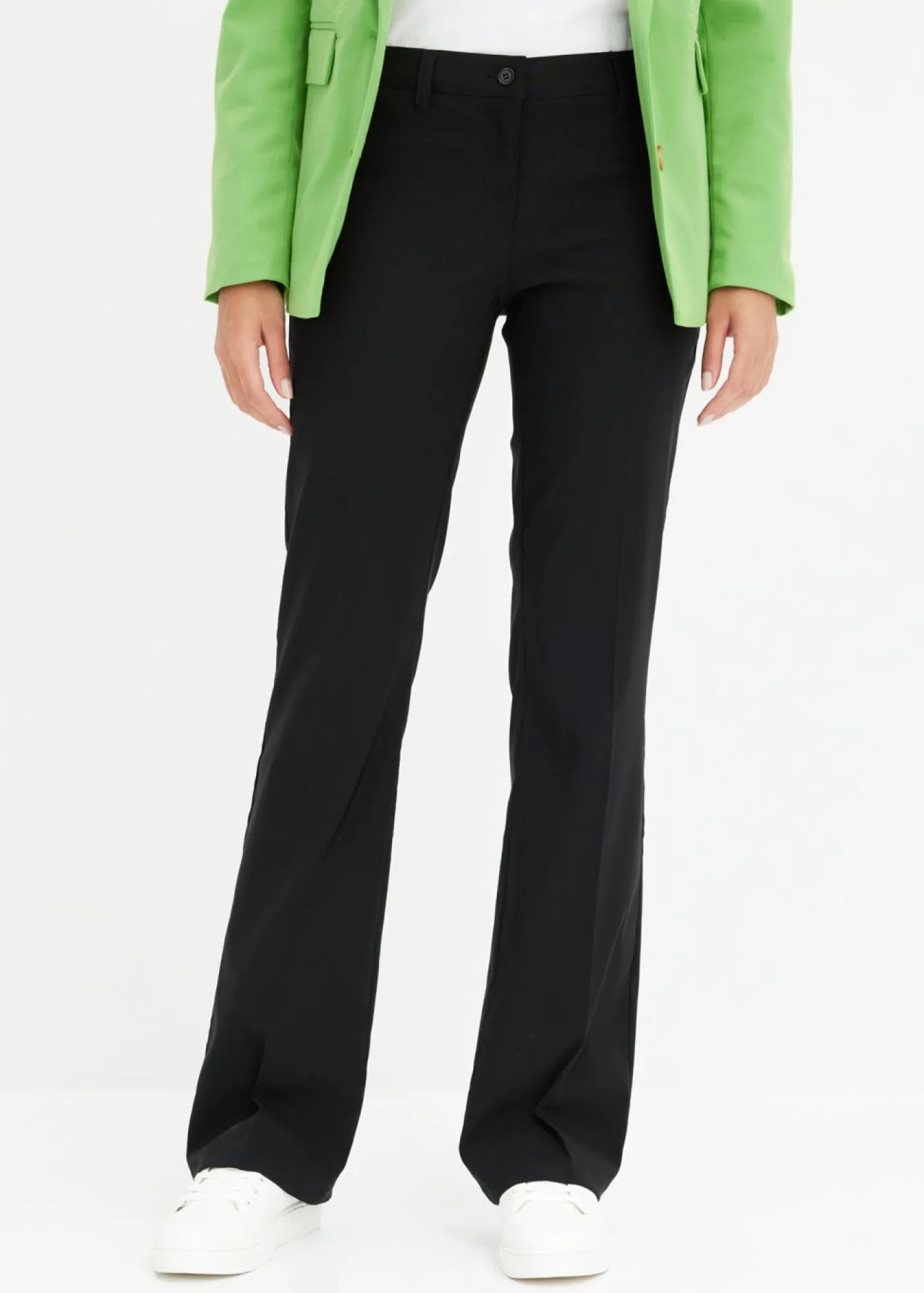 bonprix bonprix Pantalón elástico, bootcut Negro Hot