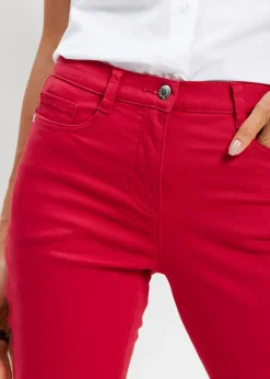 bonprix bonprix Pantalón elástico capri Granate