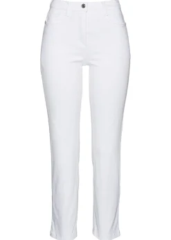 bonprix bonprix Pantalón elástico capri Blanco Clearance