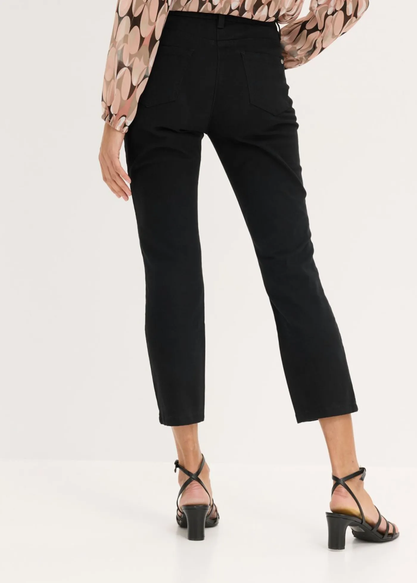 bonprix bonprix Pantalón elástico capri Negro Hot