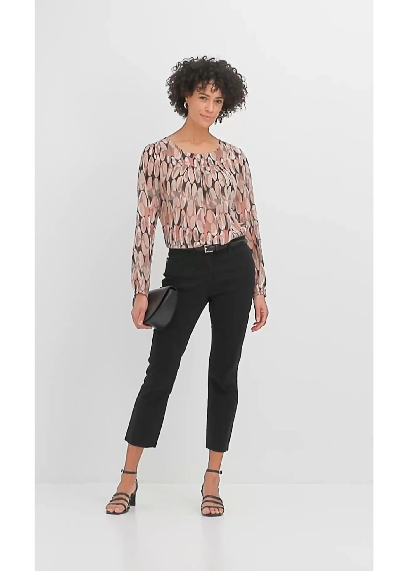bonprix bonprix Pantalón elástico capri Negro Hot