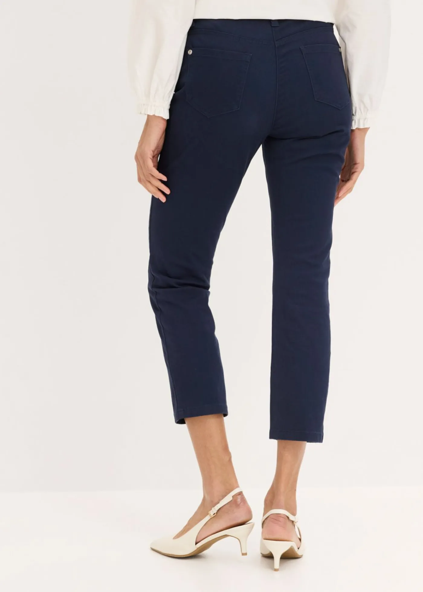 bonprix bonprix Pantalón elástico capri Azul oscuro Outlet