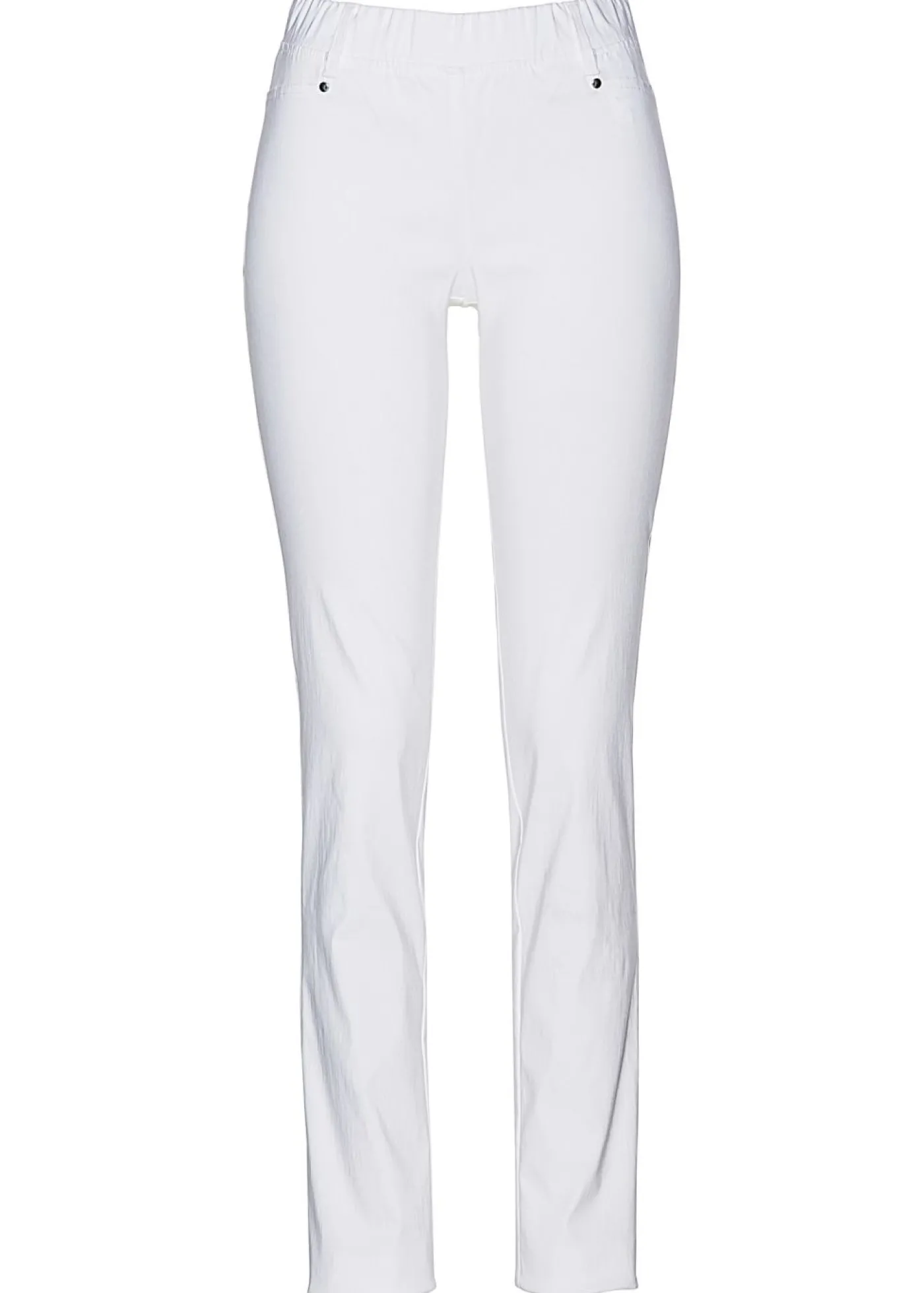 bonprix bonprix Pantalón elástico con cintura antideslizante Blanco Clearance