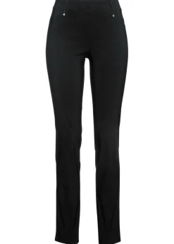 bonprix bonprix Pantalón elástico con cintura antideslizante Negro Hot