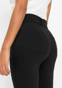 bonprix bonprix Pantalón elástico con cinturón Negro Best