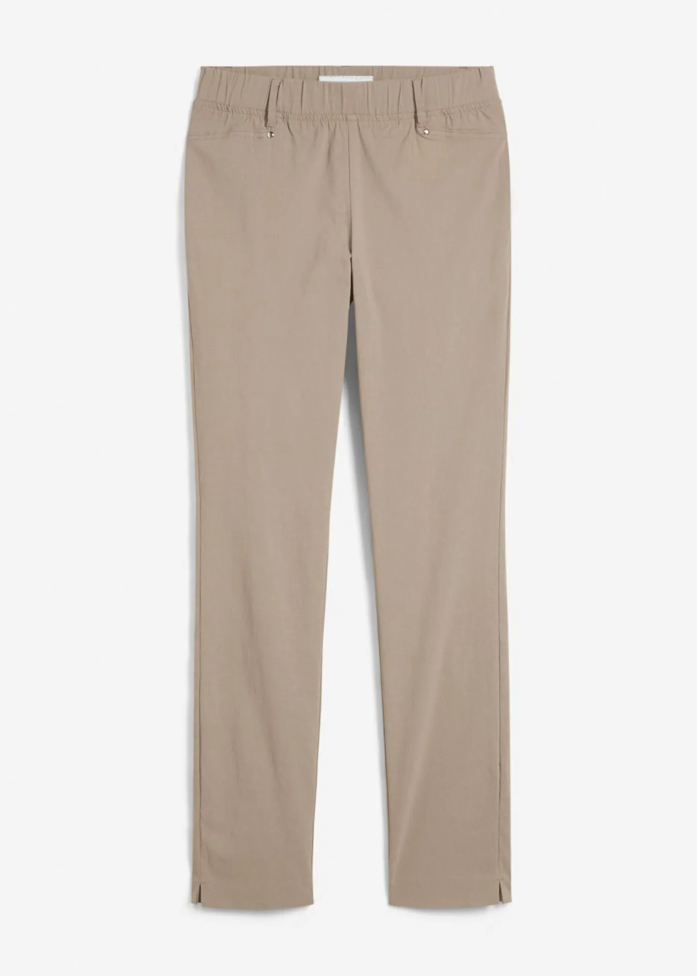 bonprix bonprix Pantalón elástico con cintura antideslizante Marrón grisáceo Discount