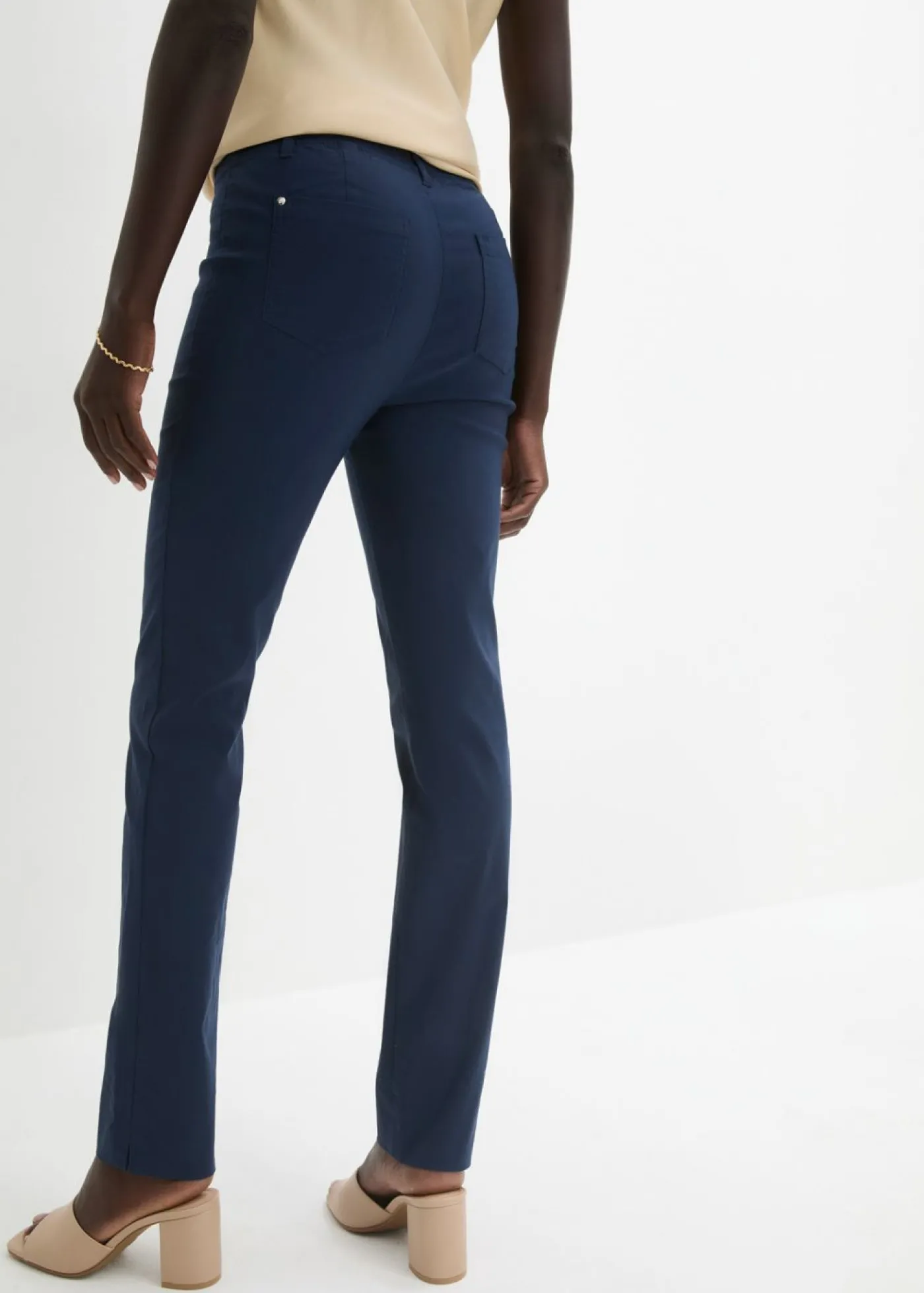bonprix bonprix Pantalón elástico con cintura antideslizante Azul marino Online