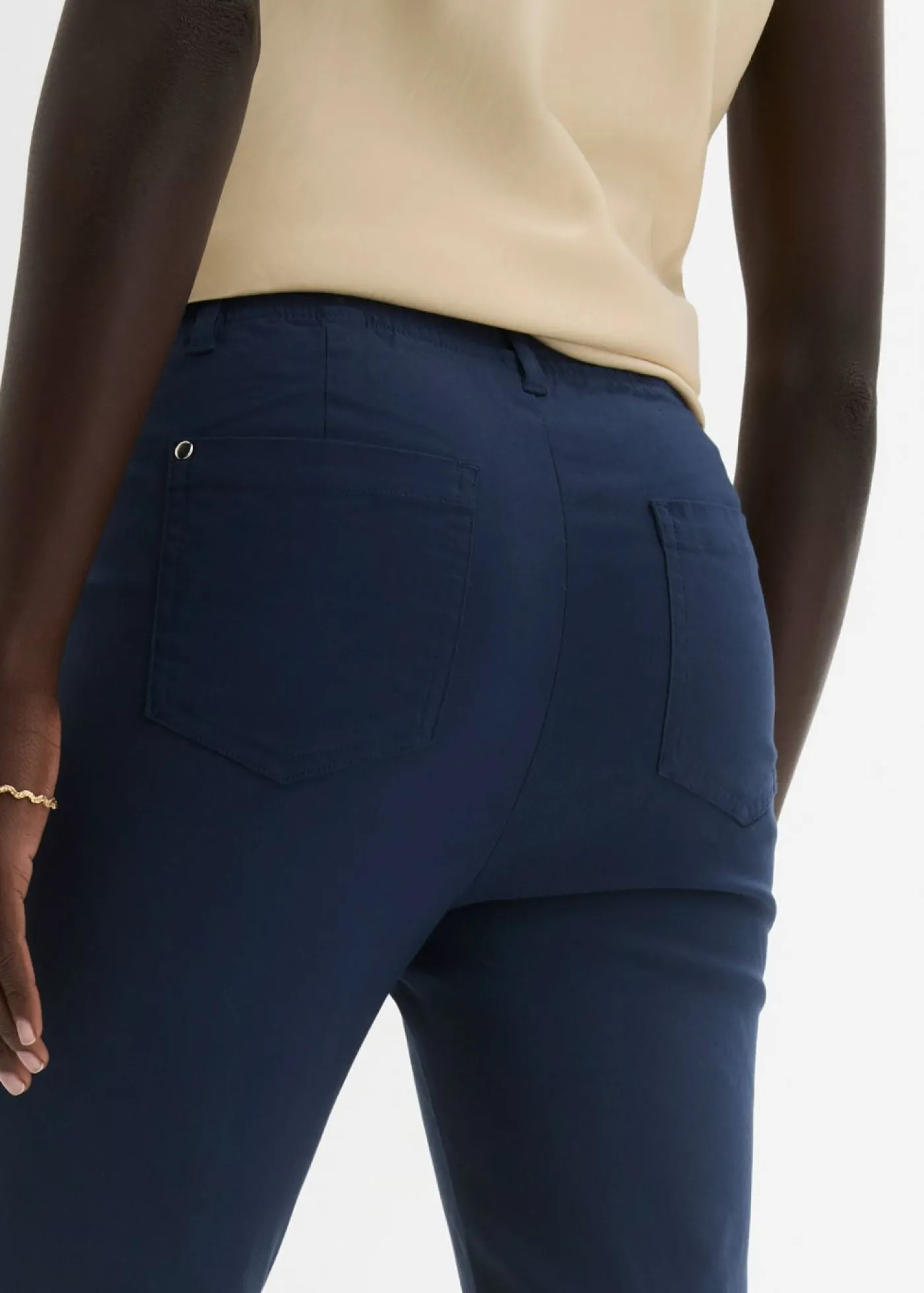 bonprix bonprix Pantalón elástico con cintura antideslizante Azul marino Online