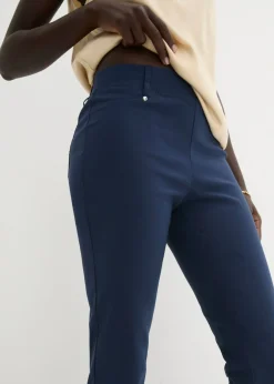 bonprix bonprix Pantalón elástico con cintura antideslizante Azul marino Online