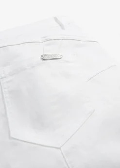 bonprix bonprix Pantalón elástico de algodón Blanco Sale